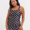 Retro Dot Square Neck Tankini Top