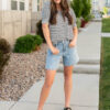 Rissa Navy Striped Top