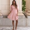 Robin Blush Floral Textured Dress