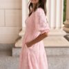 Robin Blush Floral Textured Dress