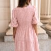 Robin Blush Floral Textured Dress