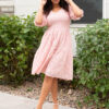 Robin Blush Floral Textured Dress
