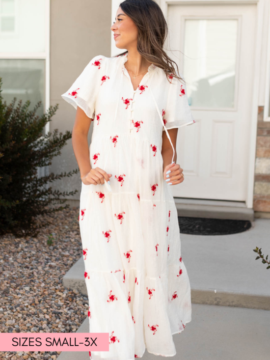 Rosa Ivory Floral Dress