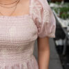Roselyn Pink Smocked Dress
