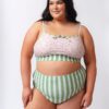 Somerset Floral/ Basil Stripe Reversible Ultra High-Waist Bottom