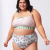 Somerset Floral/ Basil Stripe Reversible Ultra High-Waist Bottom