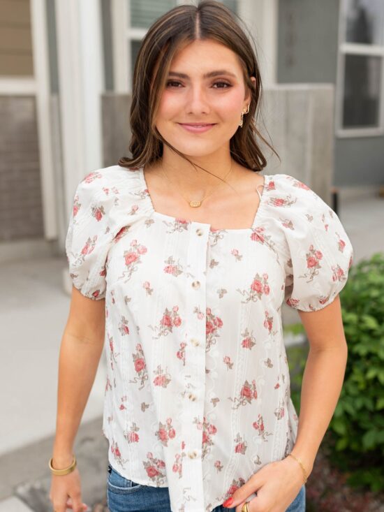 Rosie Ivory Floral Top