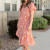 Rosie Terracotta Embroidered Dress