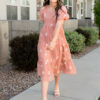 Rosie Terracotta Embroidered Dress