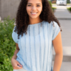 Ruth Blue Textured Top