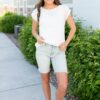 Ruth White Textured Top