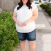 Ruth White Textured Top