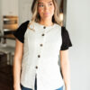 Ryan Cream Cardigan Vest