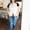 Ryan Cream Cardigan Vest