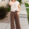 Sahana Beige Knit Sweater Vest