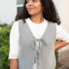 Sahana Grey Knit Sweater Vest