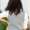 Sahana Grey Knit Sweater Vest