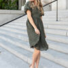 Sally Olive Embroidered Square Neck Dress