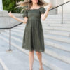 Sally Olive Embroidered Square Neck Dress
