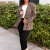Sam Taupe Plaid Blazer