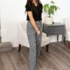 Samantha Black and White Gingham Pants