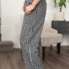 Samantha Black and White Gingham Pants