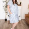 Sammy Light Blue Embroidered Dress