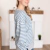 Sara Blue Stripe Pullover