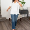 Sariah White Textured Top