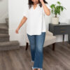 Sariah White Textured Top