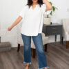 Sariah White Textured Top