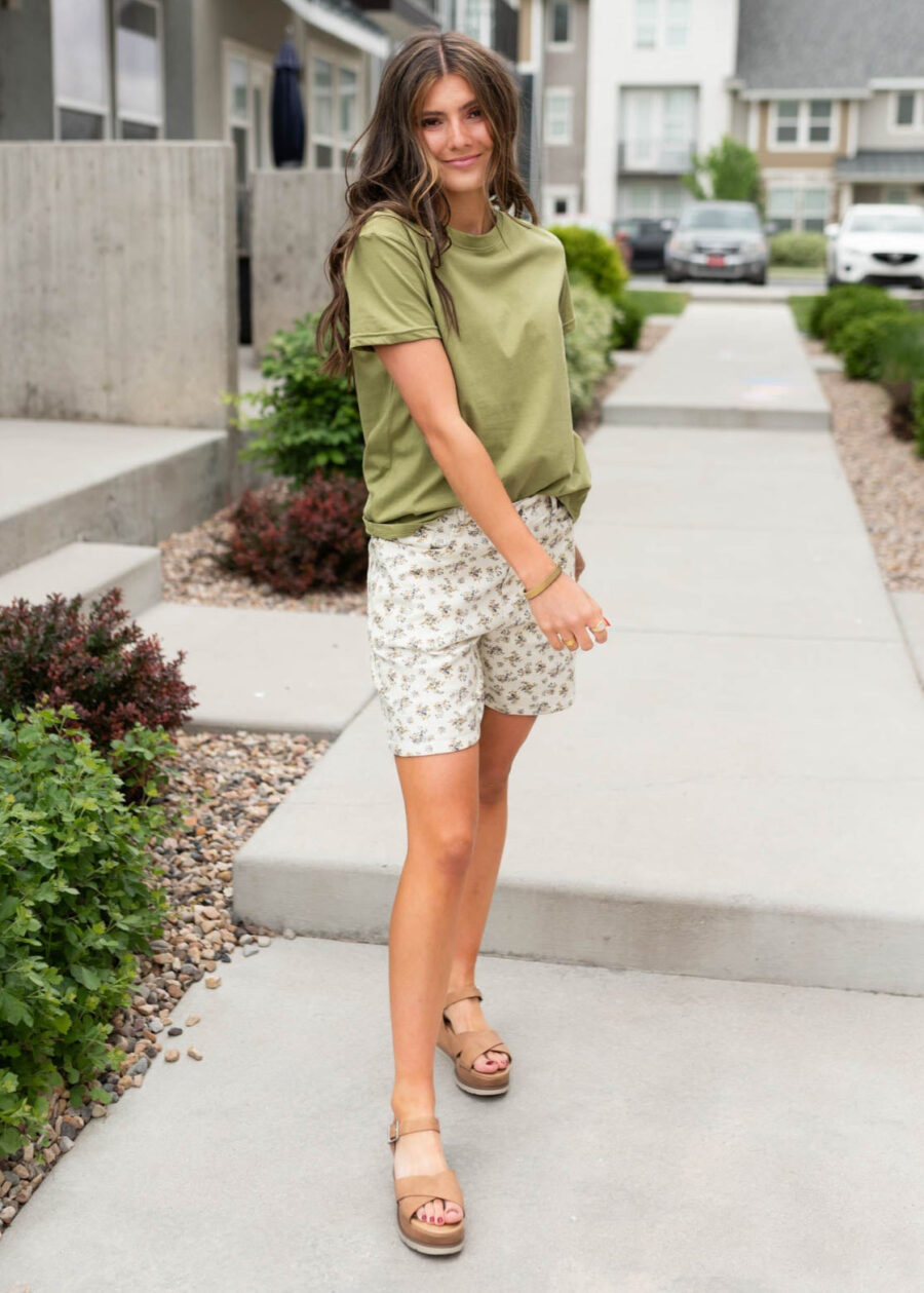 Sealy Flower Print Bermuda Shorts