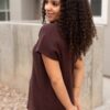 Selene Brown Ribbed Sweater