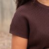 Selene Brown Ribbed Sweater