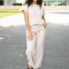Selene Taupe Ribbed Sweater