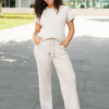 Selene Taupe Ribbed Sweater