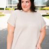 Selene Taupe Ribbed Sweater