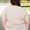 Selene Taupe Ribbed Sweater