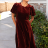 Serenity Copper Velvet Dress