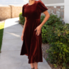 Serenity Copper Velvet Dress