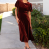 Serenity Copper Velvet Dress