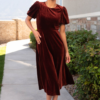 Serenity Copper Velvet Dress