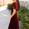 Serenity Copper Velvet Dress