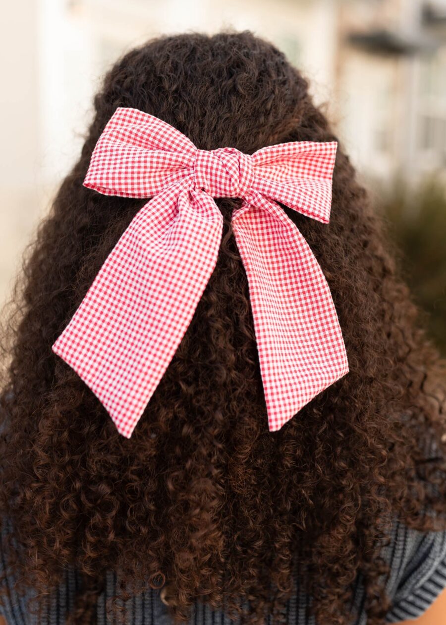 ShelleyRedGinghamBow.jpg Shelley Red Gingham Bow