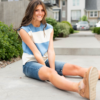 Sherry Denim High Waist Bermuda Shorts
