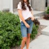 Sherry Denim High Waist Bermuda Shorts