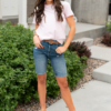Sherry Denim High Waist Bermuda Shorts