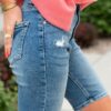 Sherry Denim High Waist Bermuda Shorts