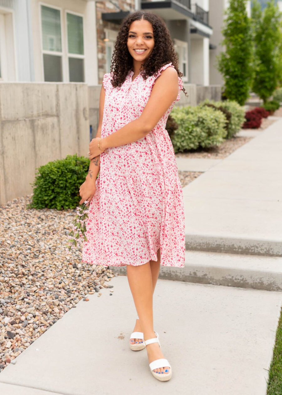 Sherry Pink Floral Dress