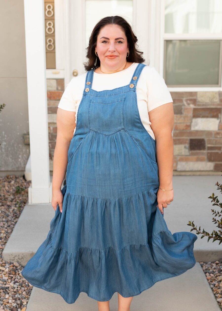 Sierra Chambray Overall Dress